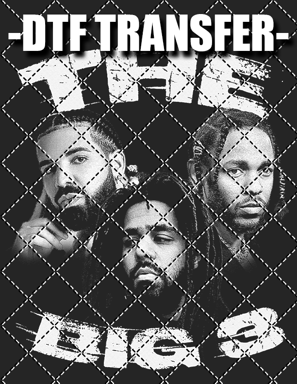 The Big 3 (For Black Tee Only) - DTF Transfer (Ready To Press)