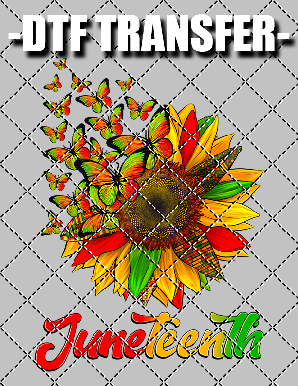 Juneteenth Sunflower - DTF Transfer (Ready To Press)