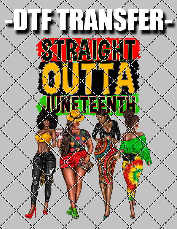 Straight Outta Juneteenth - DTF Transfer (Ready To Press)