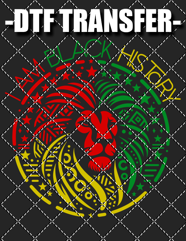 I Am Black History New - DTF Transfer (Ready To Press)
