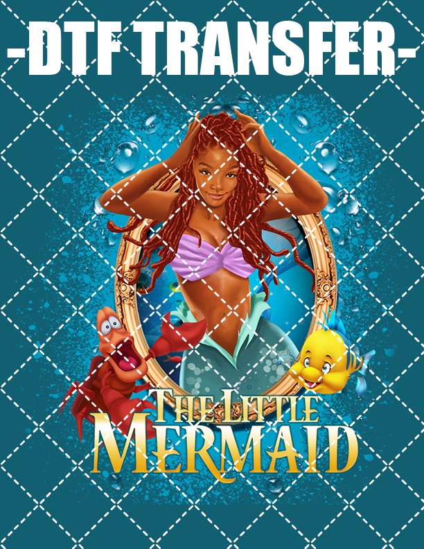 Little Mermaid (New) (2 Versions) - DTF Transfer (Ready To Press)