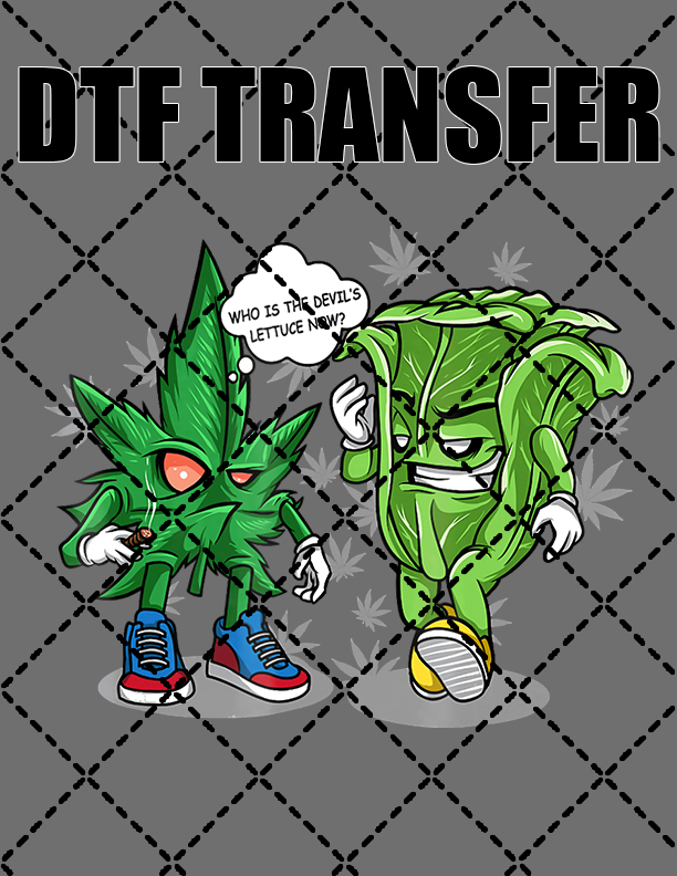 Evil Lettuce DTF Transfer (Ready To Press) Elegant Press Custom