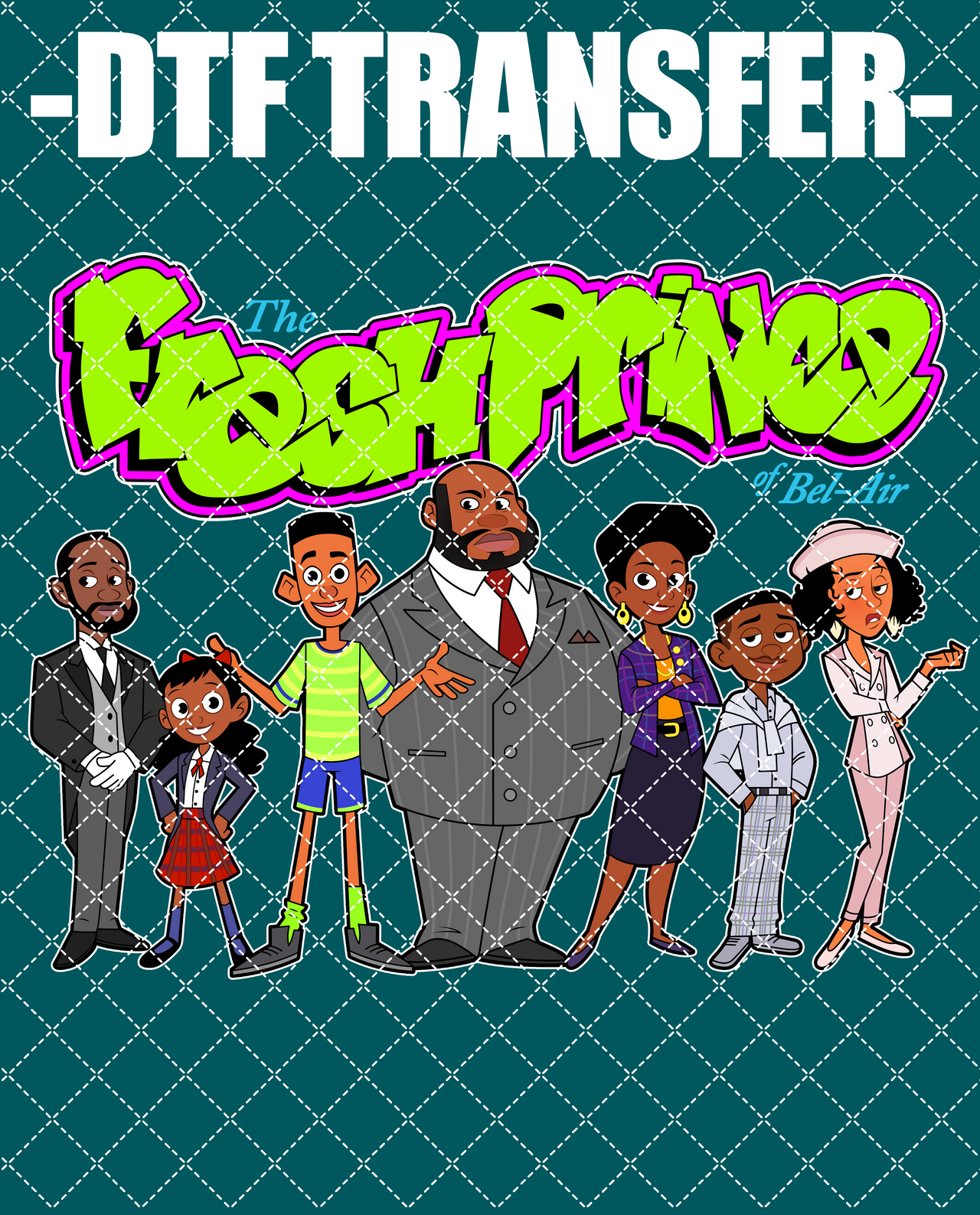 Fresh Prince Cartoon - DTF Transfer (Ready To Press)