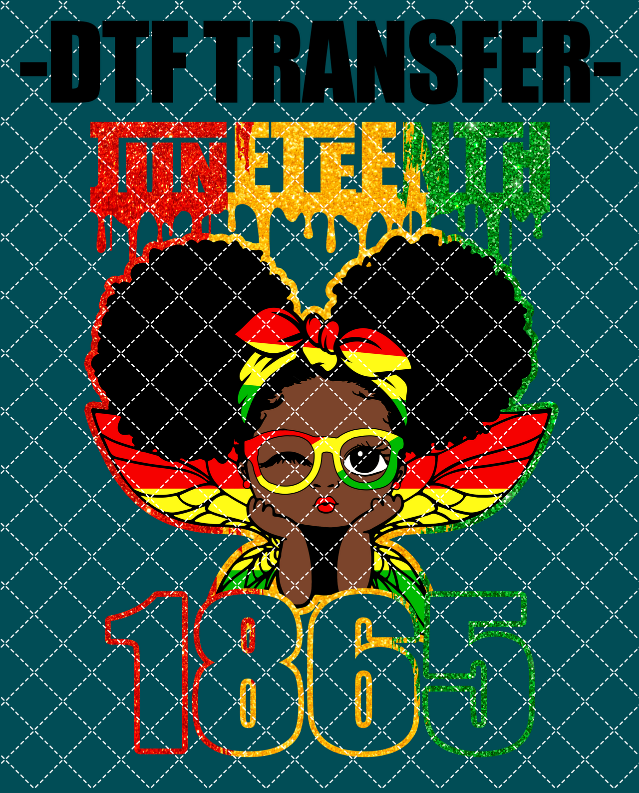 Juneteenth Afro 1865 - DTF Transfer (Ready To Press)