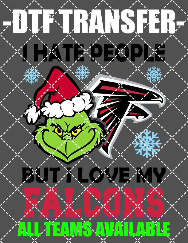 NFL I Hate People (Select Team) - DTF Transfer (Ready To Press)