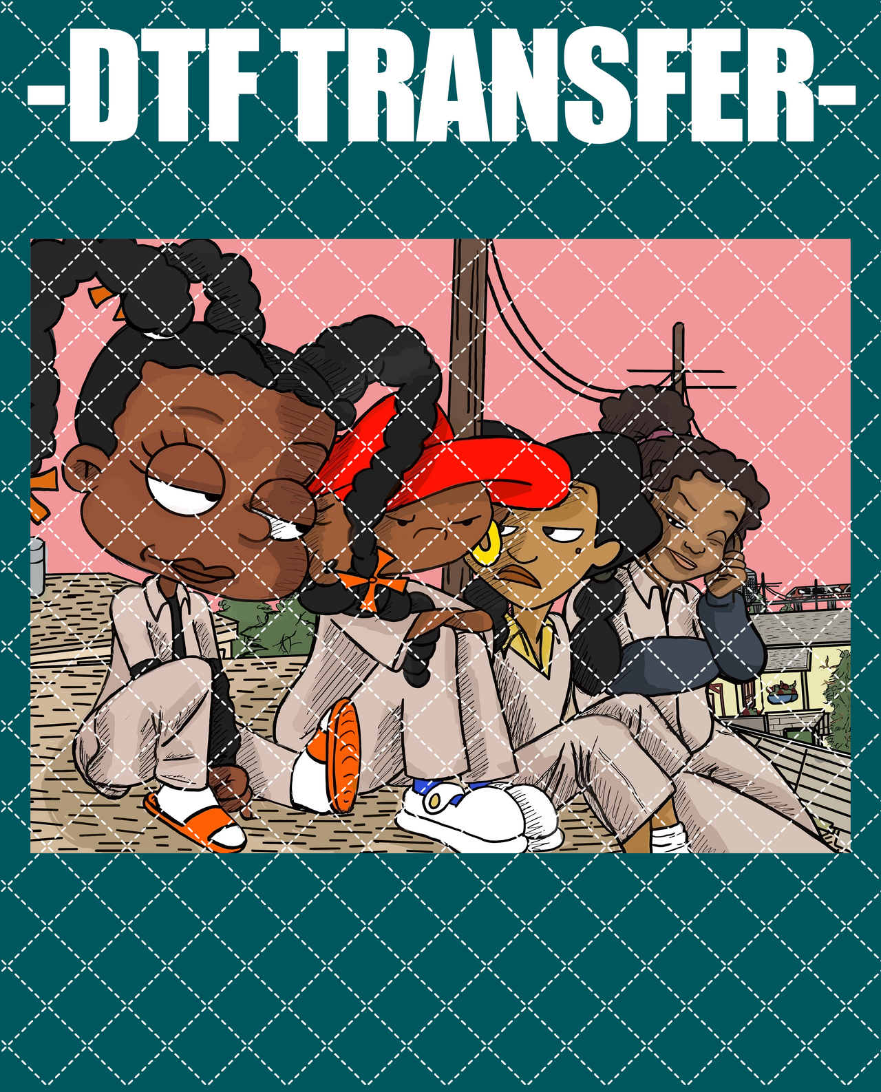 Set It Off Black Cartoon - DTF Transfer (Ready To Press)