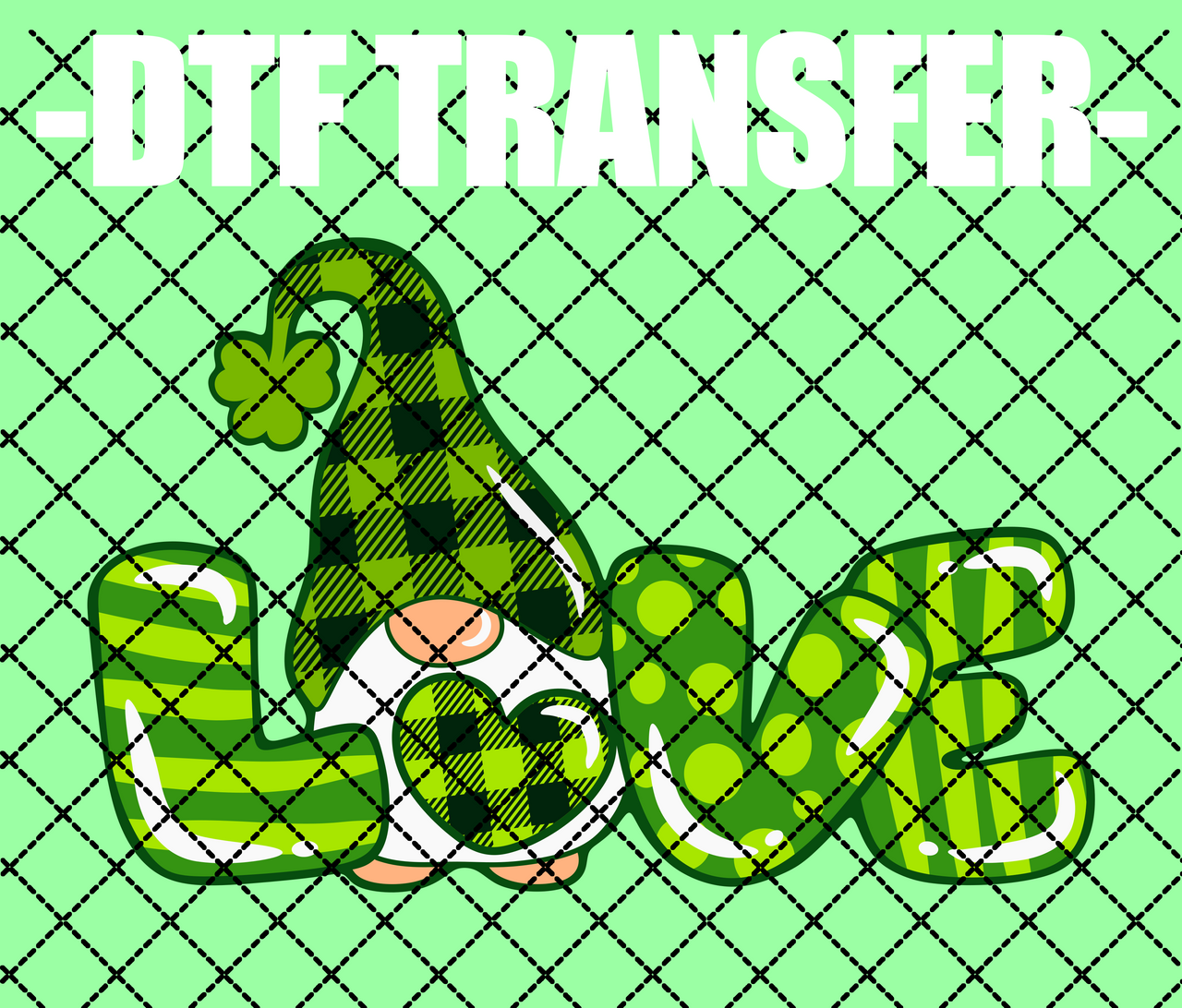 Love St Patrick Gnome - DTF Transfer (Ready To Press)