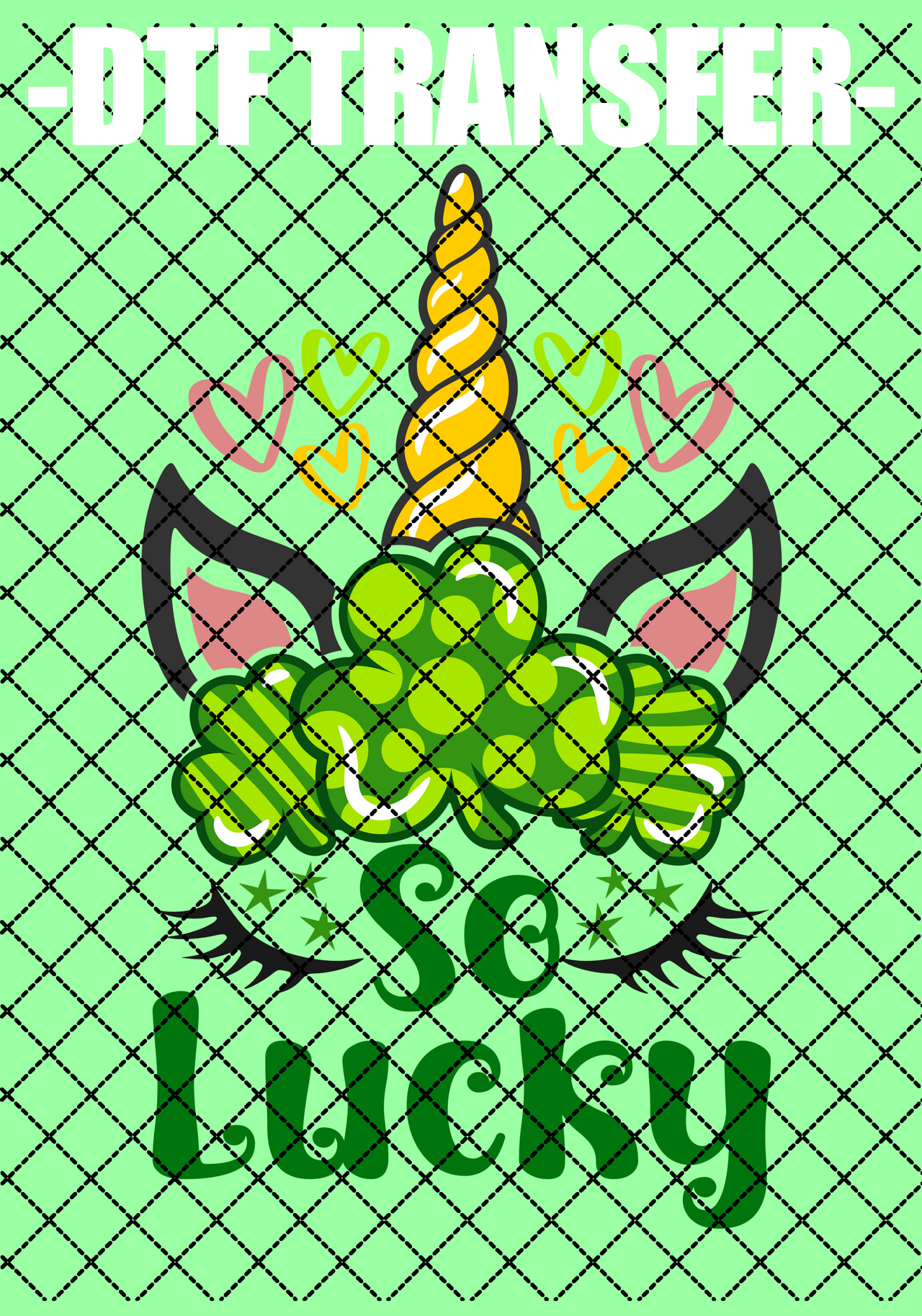 Lucky Unicorn (V2) - DTF Transfer (Ready To Press)