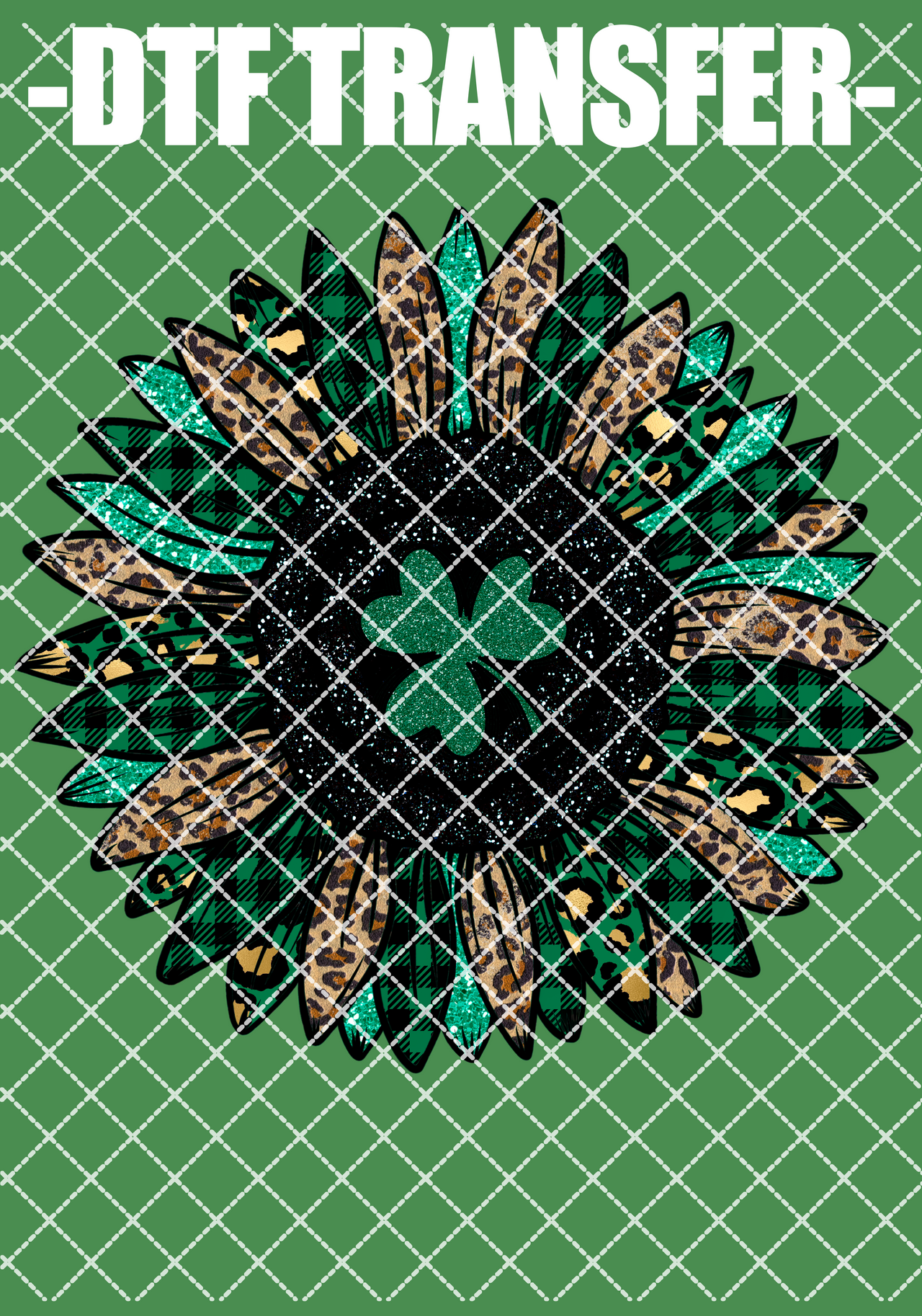 St Patrick Flower - DTF Transfer (Ready To Press)