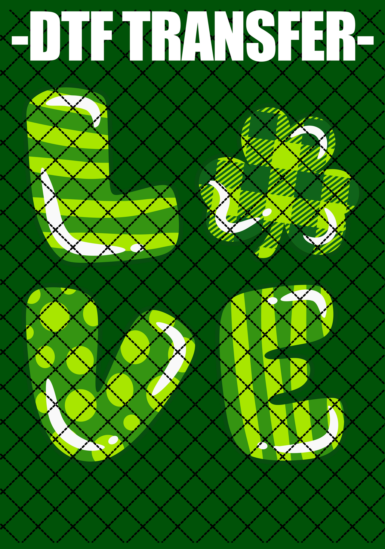 Love (St Patrick's Day) - DTF Transfer (Ready To Press)