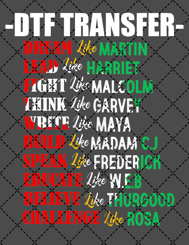 Fight Like Martin New - DTF Transfer (Ready To Press)