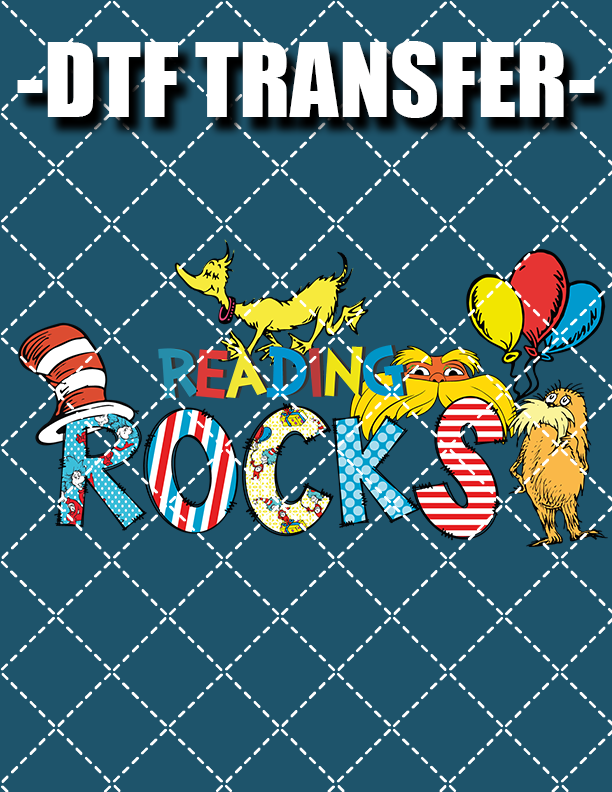 Reading Rocks - DTF Transfer (Ready To Press)