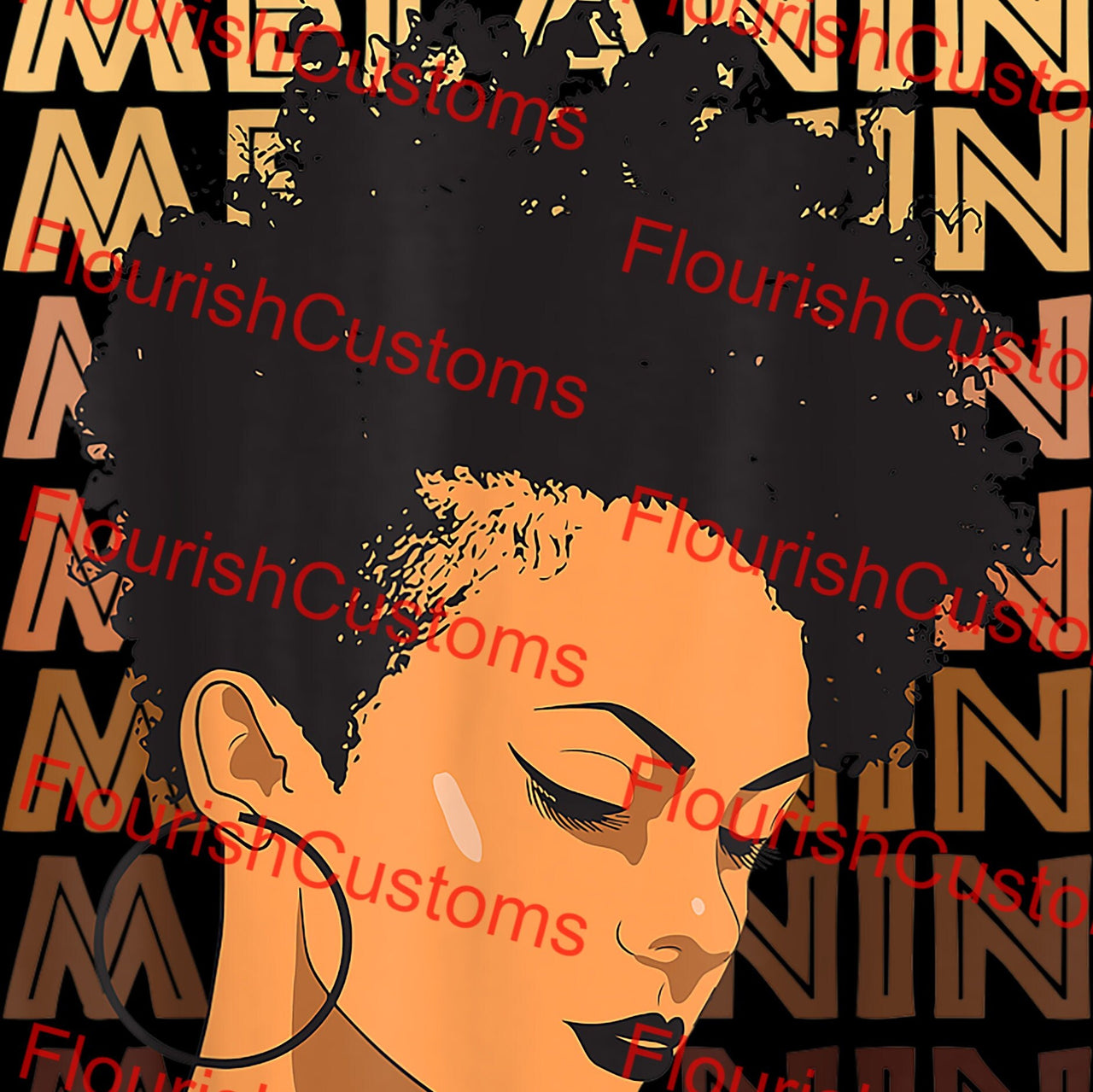 Melanin Girl - DTF Transfer (Ready To Press)