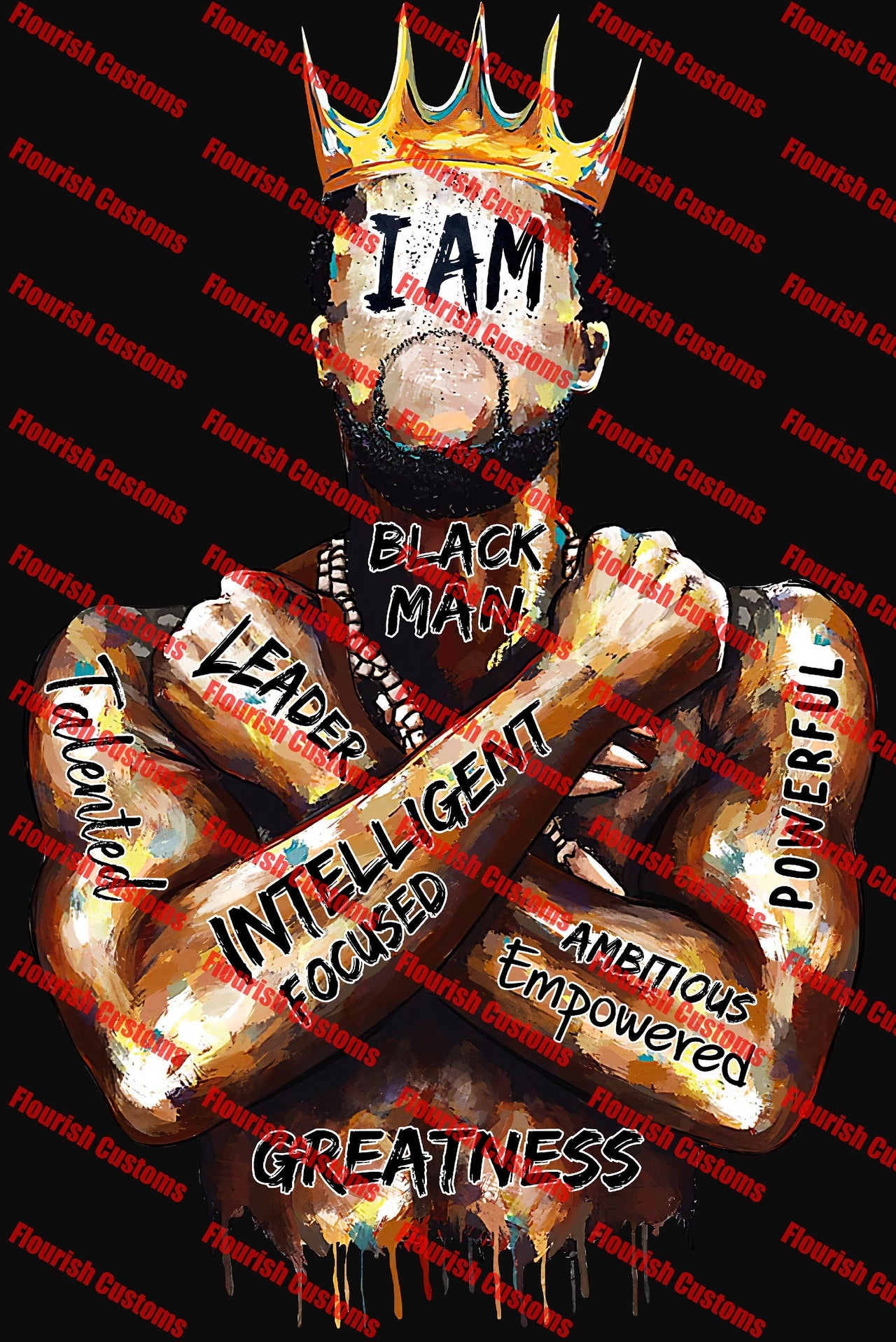 I AM Black Man - DTF Transfer (Ready To Press)