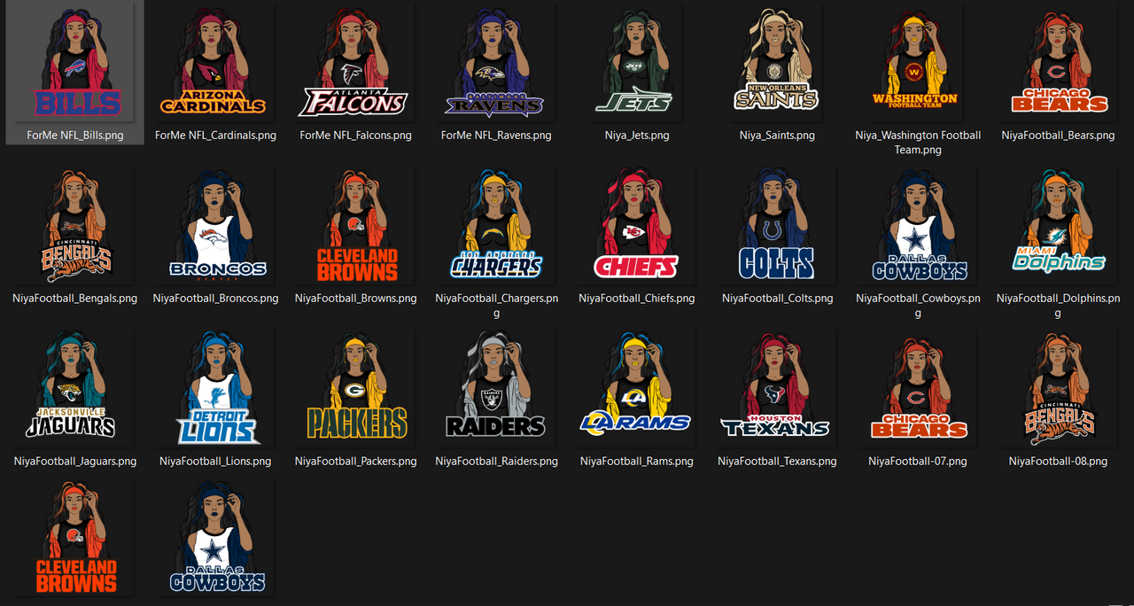 NFL Niyah Girl (Select Team) - DTF Transfer (Ready To Press)