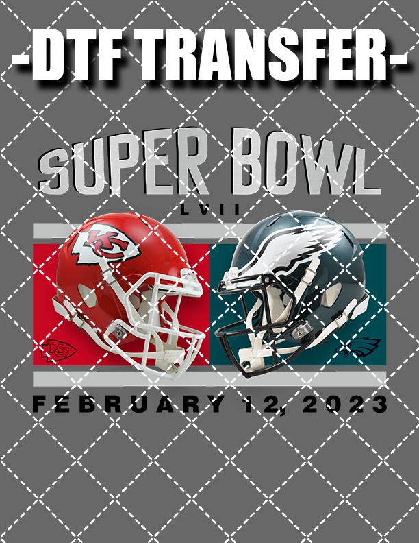 Superbowl Helmet Faceoff - DTF Transfer (Ready To Press)