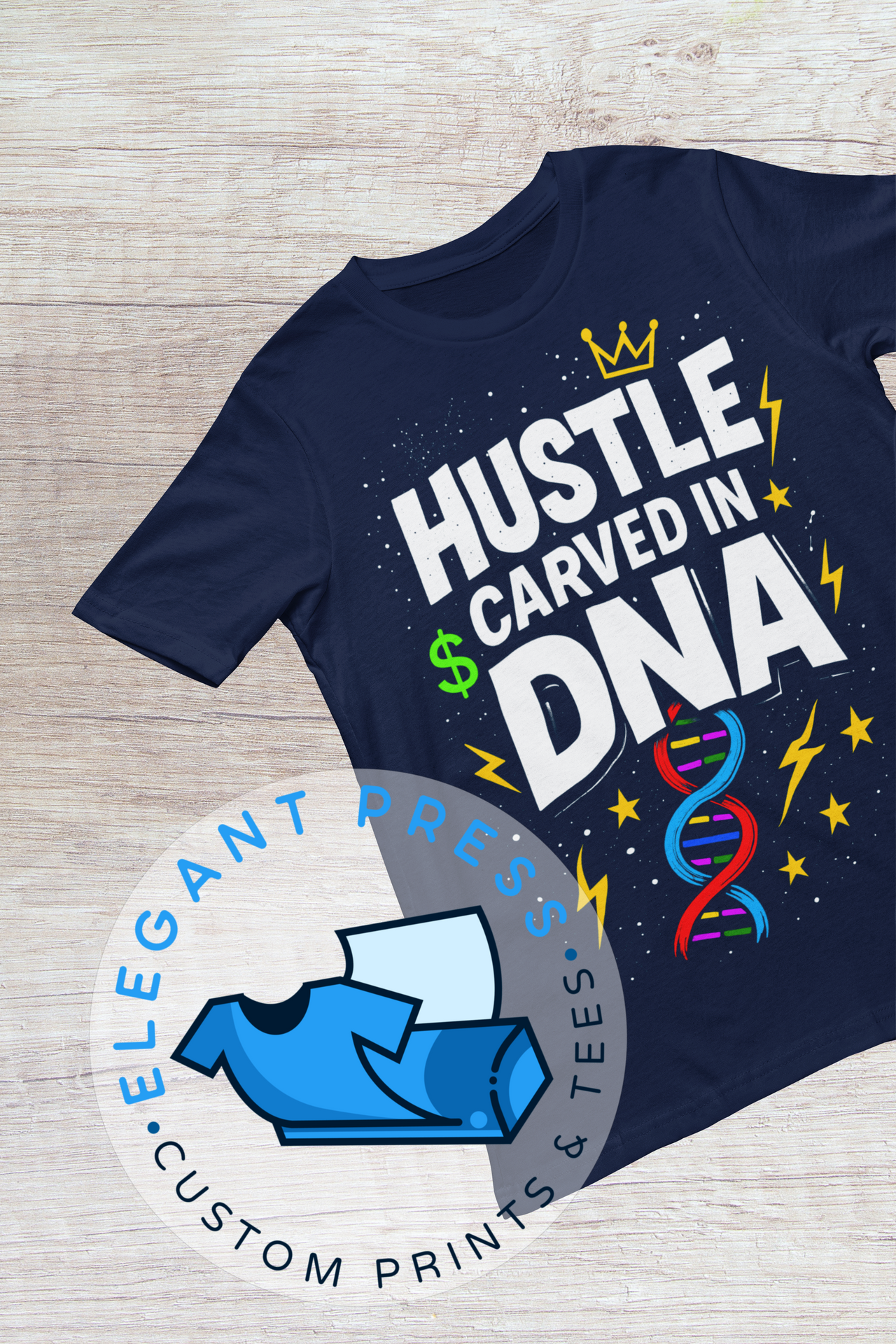 Hustle Carved In DNA Tee