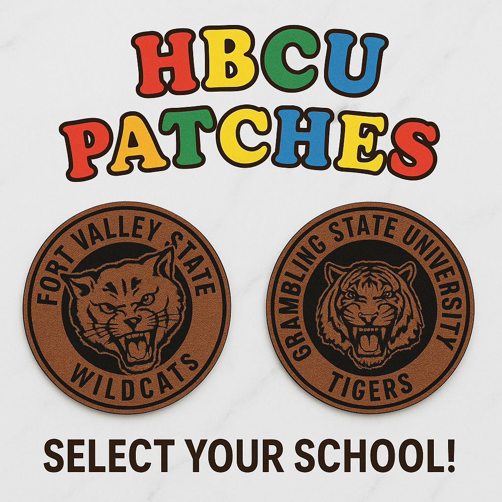 Custom HBCU Engraved Leather Patches – Represent Your School!