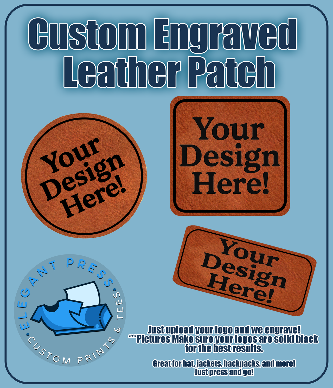 Custom Engraved Leather Patch