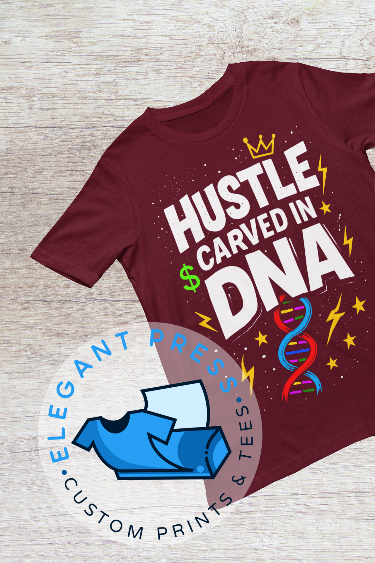 Hustle Carved In DNA Tee