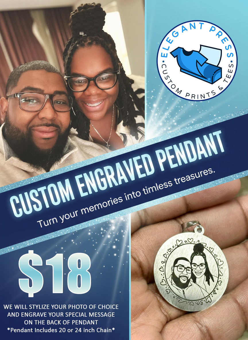 Engraved Image Chain Laser Engraved