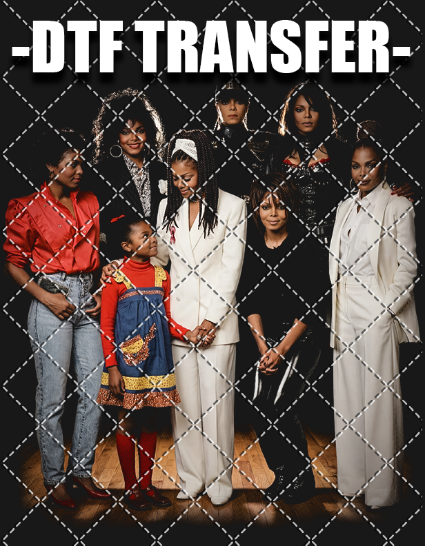 Janet Jackson Evolution (Black Tee Only) - DTF Transfer (Ready To Press)