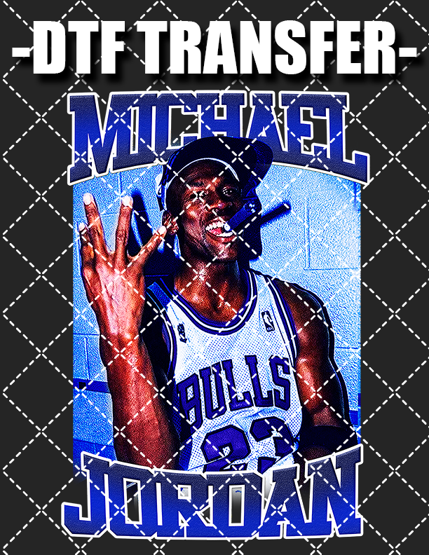 Michael Jordan Blue Bootleg - DTF Transfer (Ready To Press)