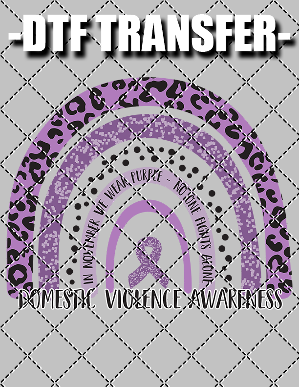 Awareness Rainbow (Domestic Violence) - DTF Transfer (Ready To Press)