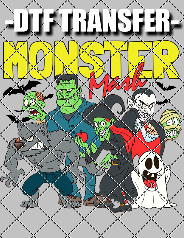 Monster Mash (Halloween) - DTF Transfer (Ready To Press)