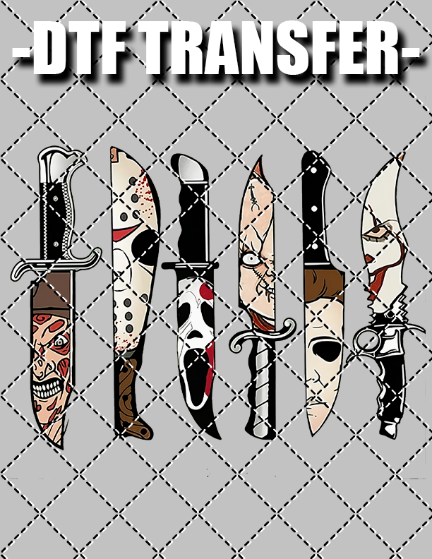 Knives (Halloween) - DTF Transfer (Ready To Press)