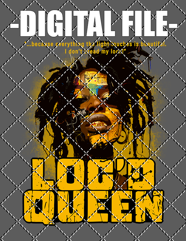Loc'd Queen (Digital PNG)
