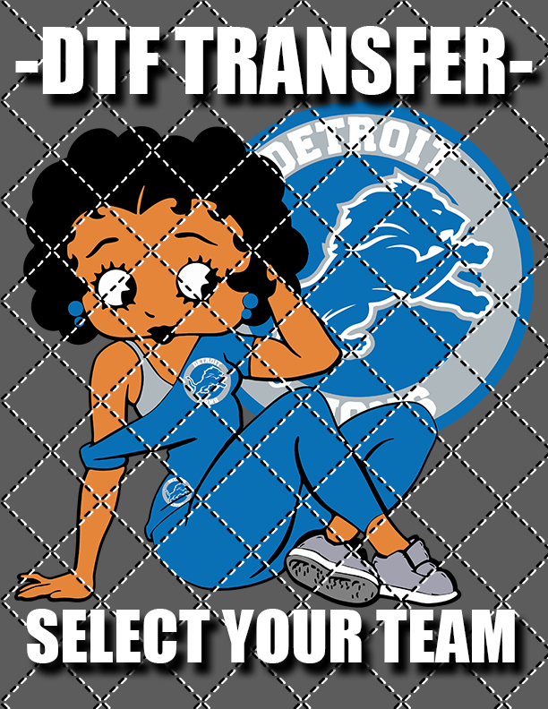 NFL Betty Boop (Select Team) - DTF Transfer (Ready To Press)