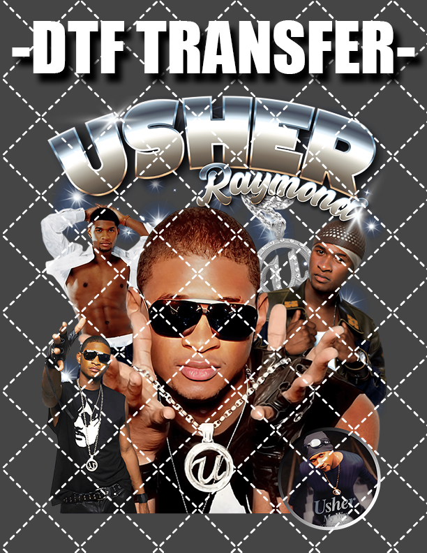 Usher Bootleg - DTF Transfer (Ready To Press)