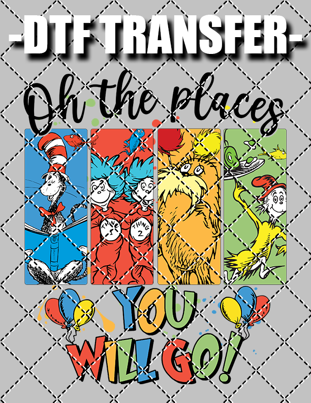 Oh The Places (New Style) - DTF Transfer (Ready To Press)