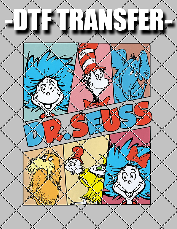 Seuss Comic - DTF Transfer (Ready To Press)
