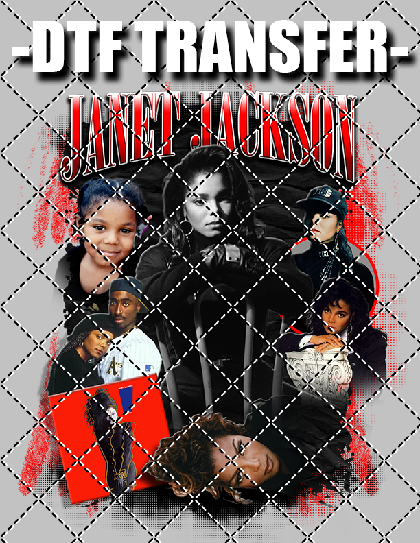 Janet Jackson Bootleg - DTF Transfer (Ready To Press)