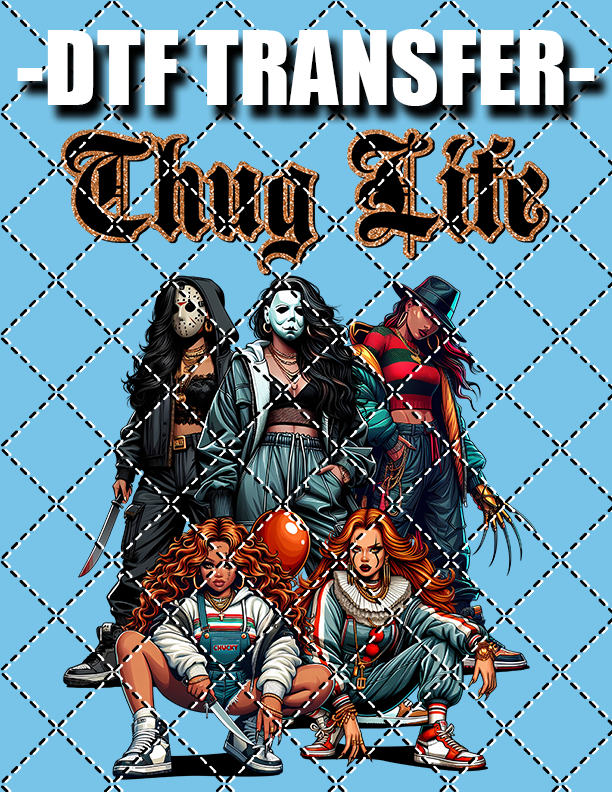 Halloween Thug Life Girls V1 - DTF Transfer (Ready To Press)