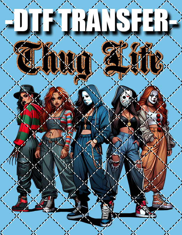 Halloween Thug Life Girls V2 - DTF Transfer (Ready To Press) (Copy)