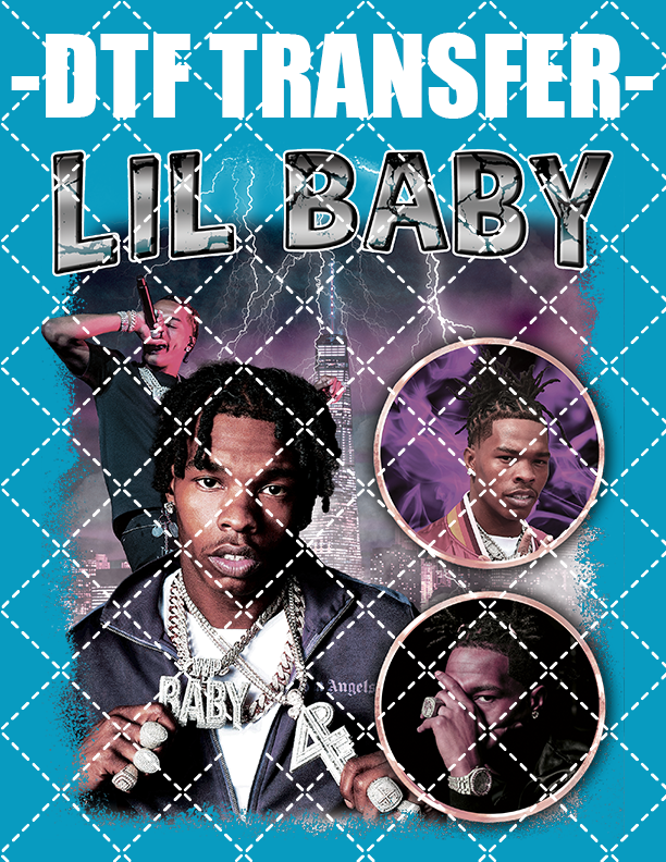 Lil Baby Bootleg - DTF Transfer (Ready To Press)