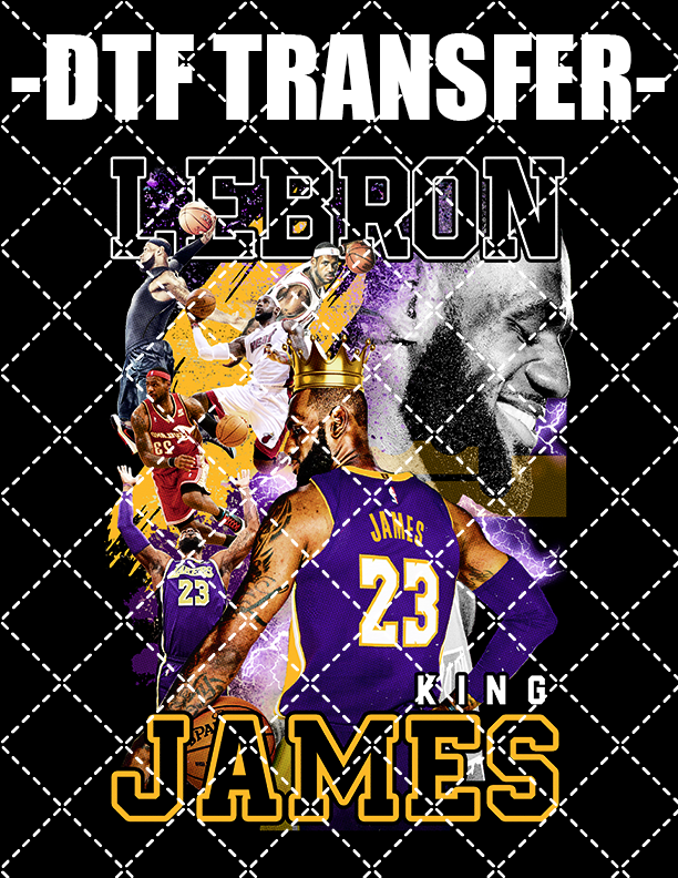 Lebron Bootleg (FOR BLACK TEE) - DTF Transfer (Ready To Press)