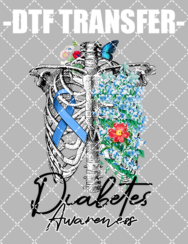 Diabetes Awareness v2 (Diabetes Awareness) - DTF Transfer (Ready To Press)
