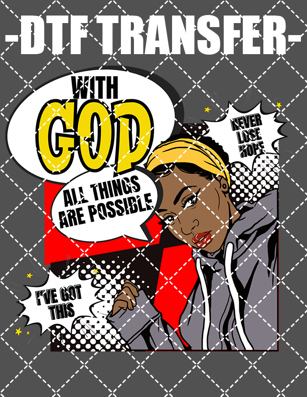 With God Comic - DTF Transfer (Ready To Press)