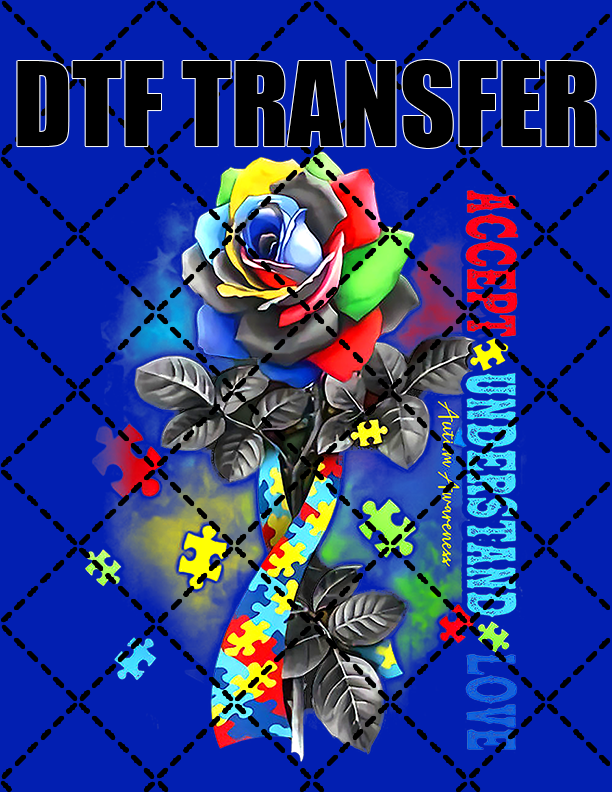 Accept Understand Autism V2 - DTF Transfer (Ready To Press)