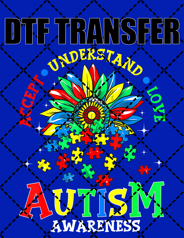 Accept Understand Autism V3 - DTF Transfer (Ready To Press)