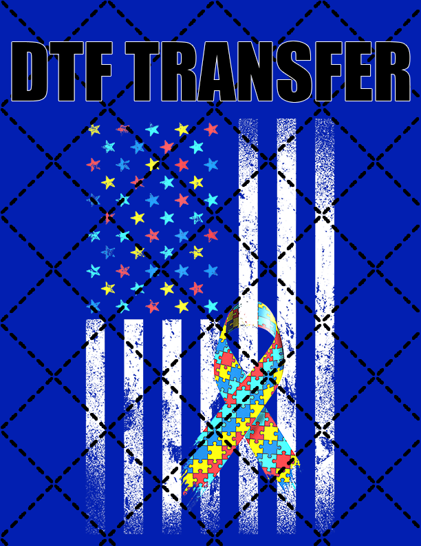 Autism Flag - DTF Transfer (Ready To Press)