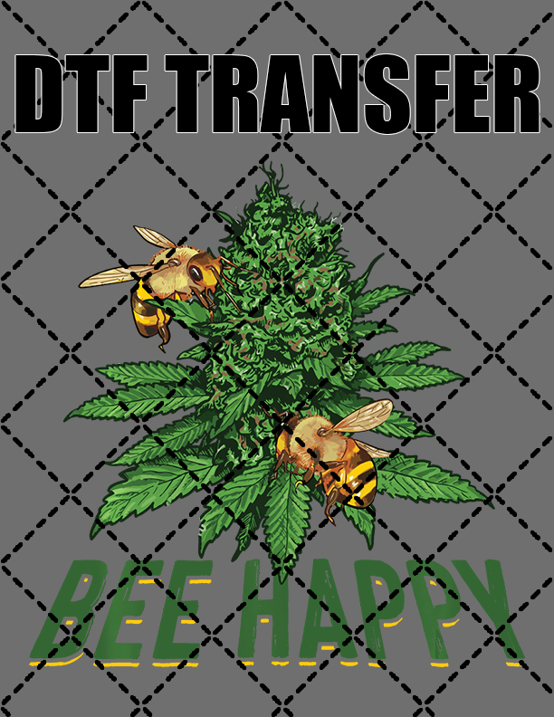 Bee Happy - DTF Transfer (Ready To Press)