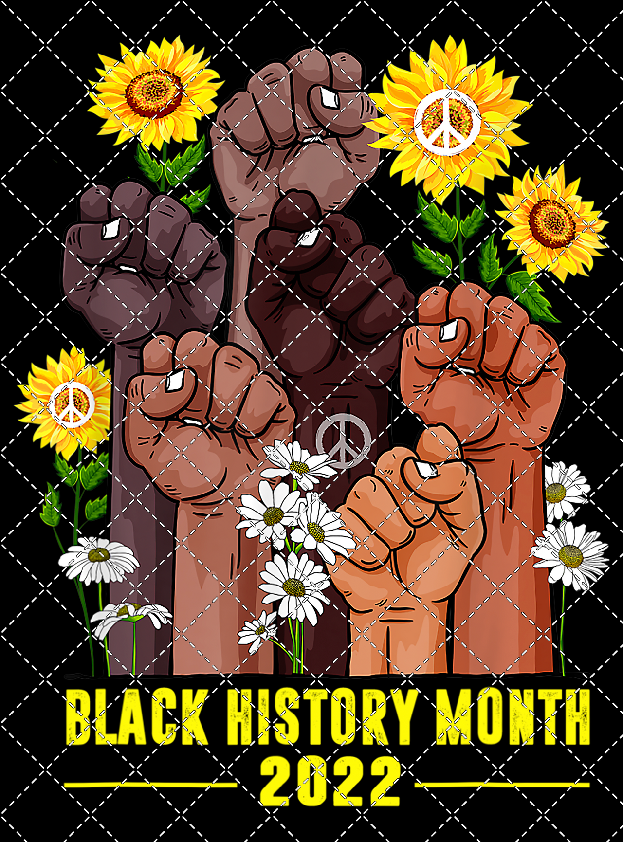 Black History Month 2022 Peace (Digital PNG)