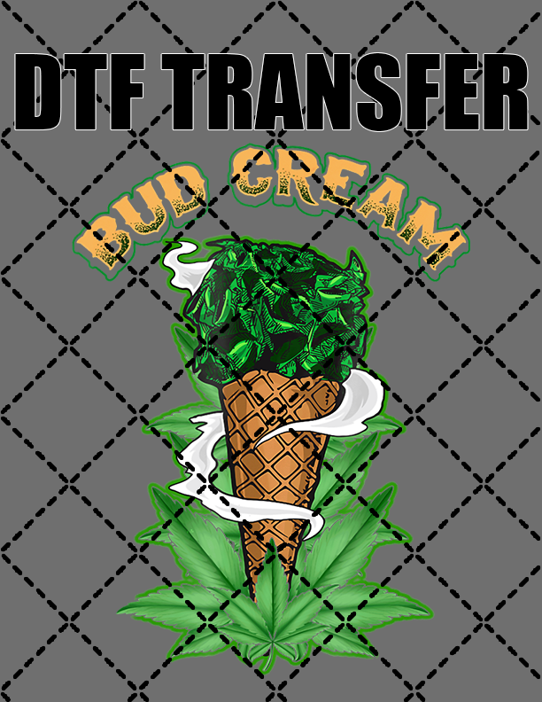 Bud Cream - DTF Transfer (Ready To Press)