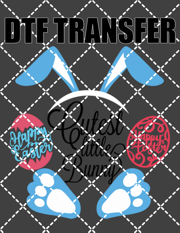 Cutest Little Bunny V1 - DTF Transfer (Ready To Press)