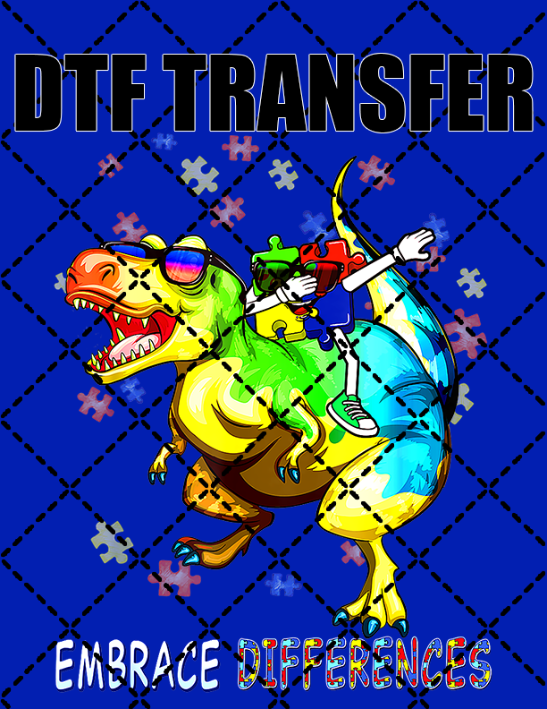 Embrace Different Autism - DTF Transfer (Ready To Press)